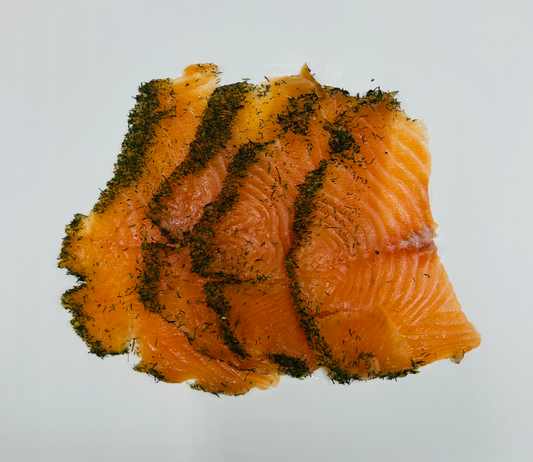 Grafinn lax í sneiðum 1 kg.